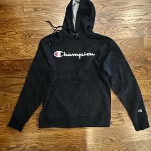 Champion black and grey unisex hoodie